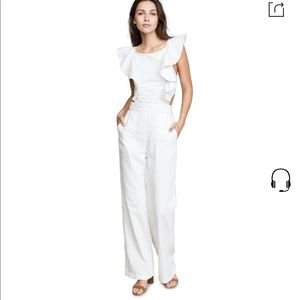 Rebecca Taylor | LA VIE Ivory Denim Jumpsuit